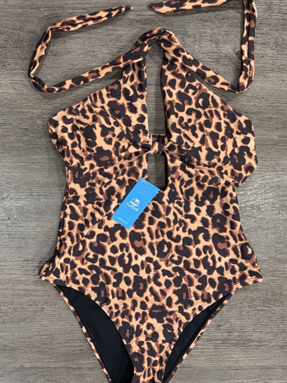 Cupshe Leopard One Piece Swimsuit Small NWT
